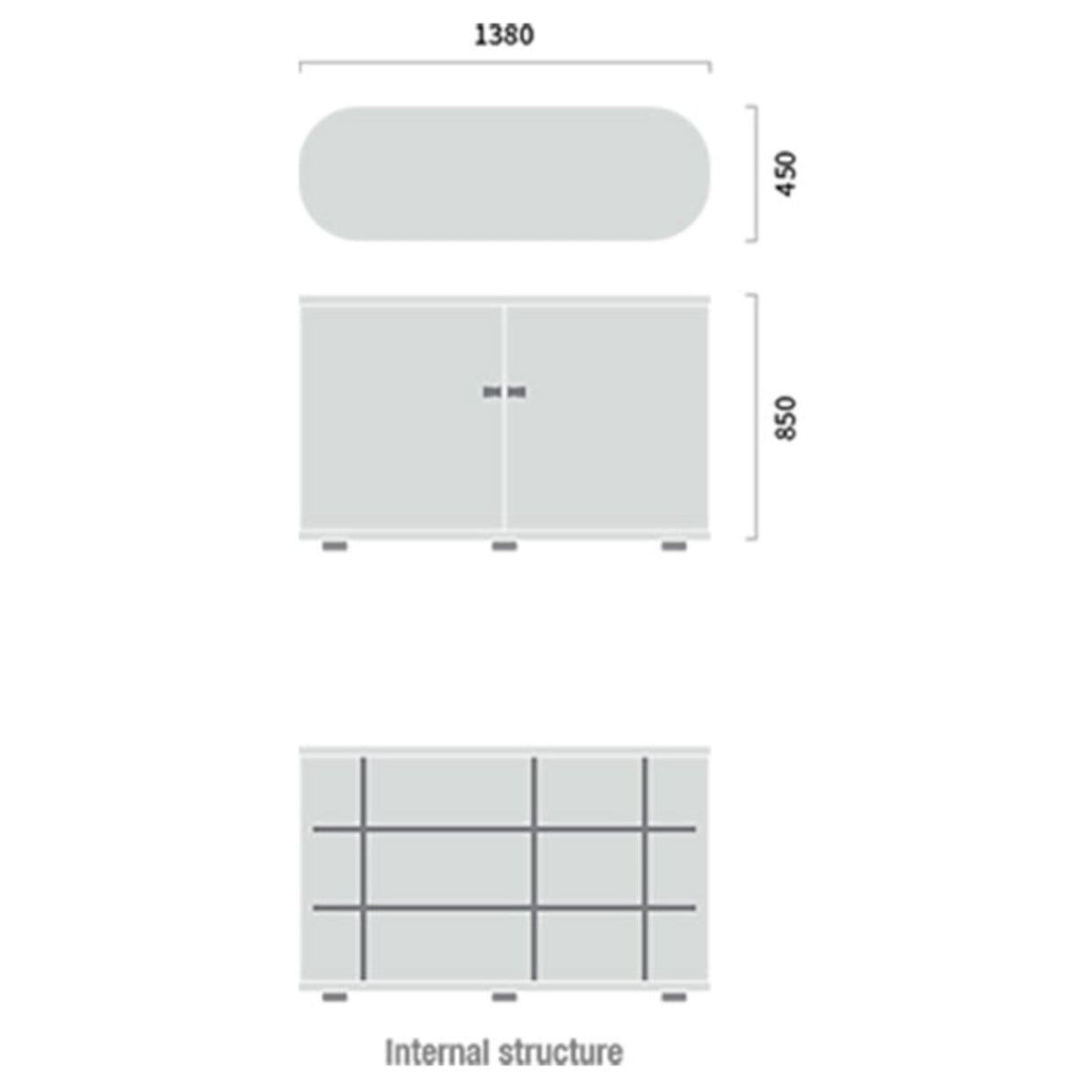 UFOU Mobile Roller Shutter Cabinet - Storage with Adjustable Shelves & Wheels - Light Green