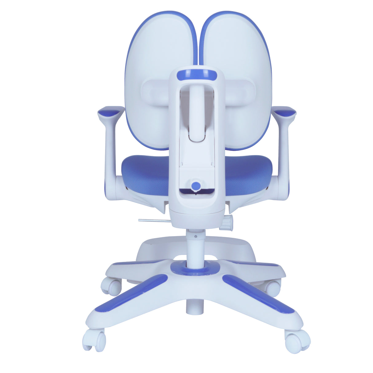 2x Ergonomic Study Chairs for Kids - Height Adjustable - Blue