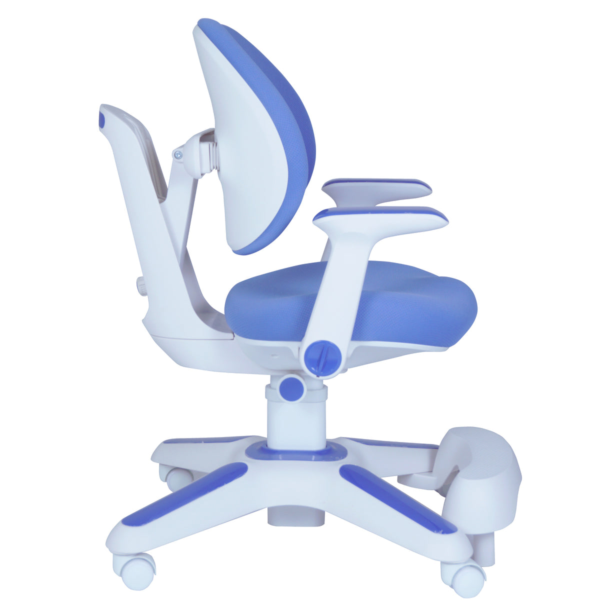 4x Ergonomic Study Chairs for Kids - Height Adjustable - Blue