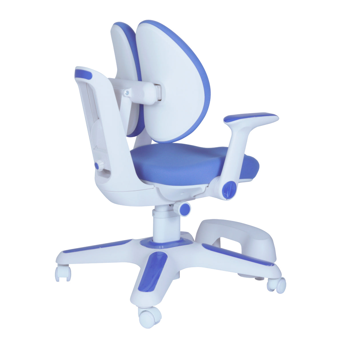 4x Ergonomic Study Chairs for Kids - Height Adjustable - Blue