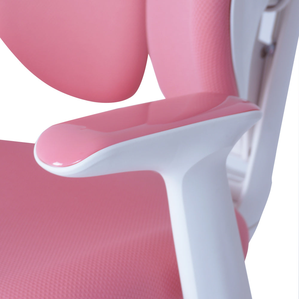 2x Ergonomic Study Chairs for Kids - Height Adjustable - Pink