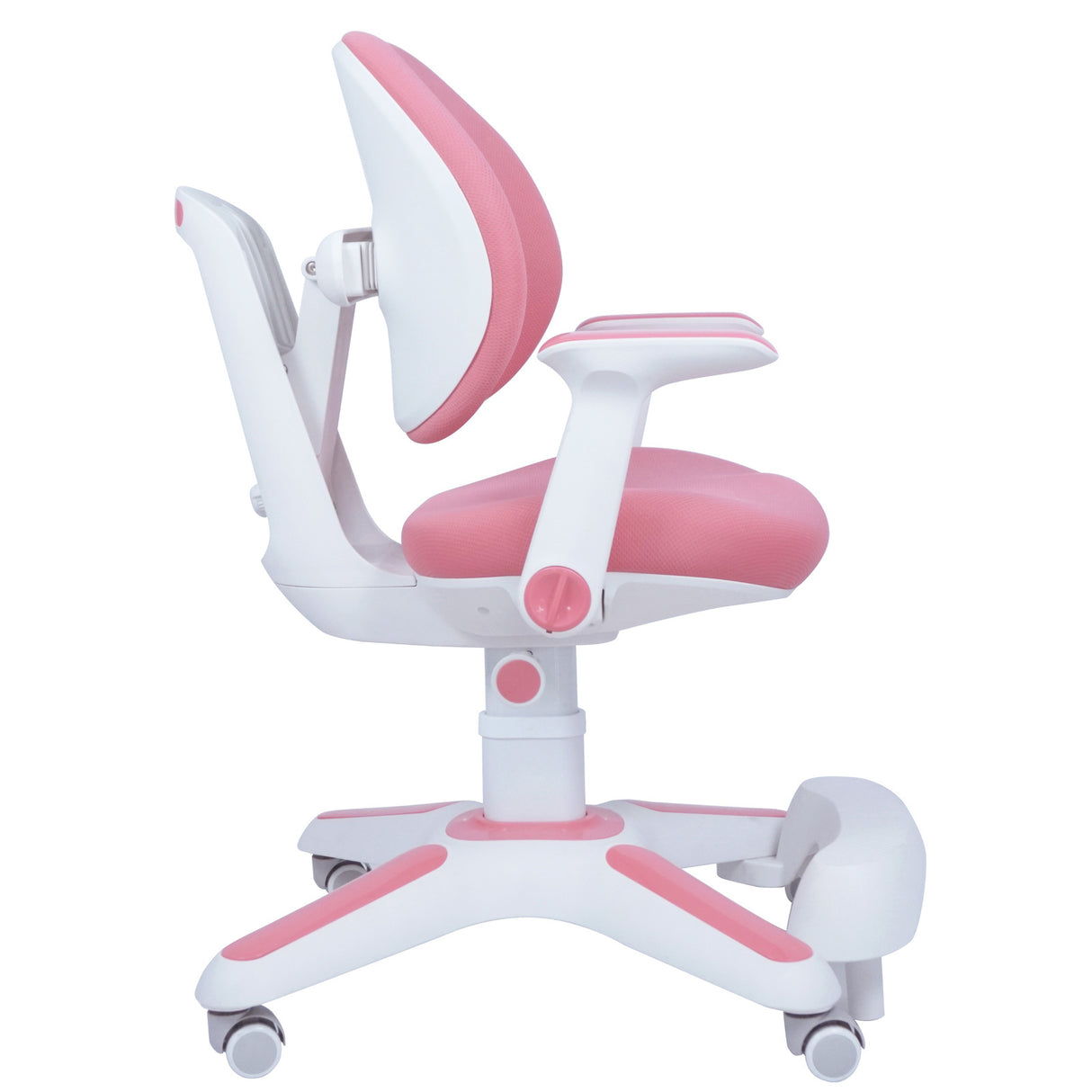 2x Ergonomic Study Chairs for Kids - Height Adjustable - Pink