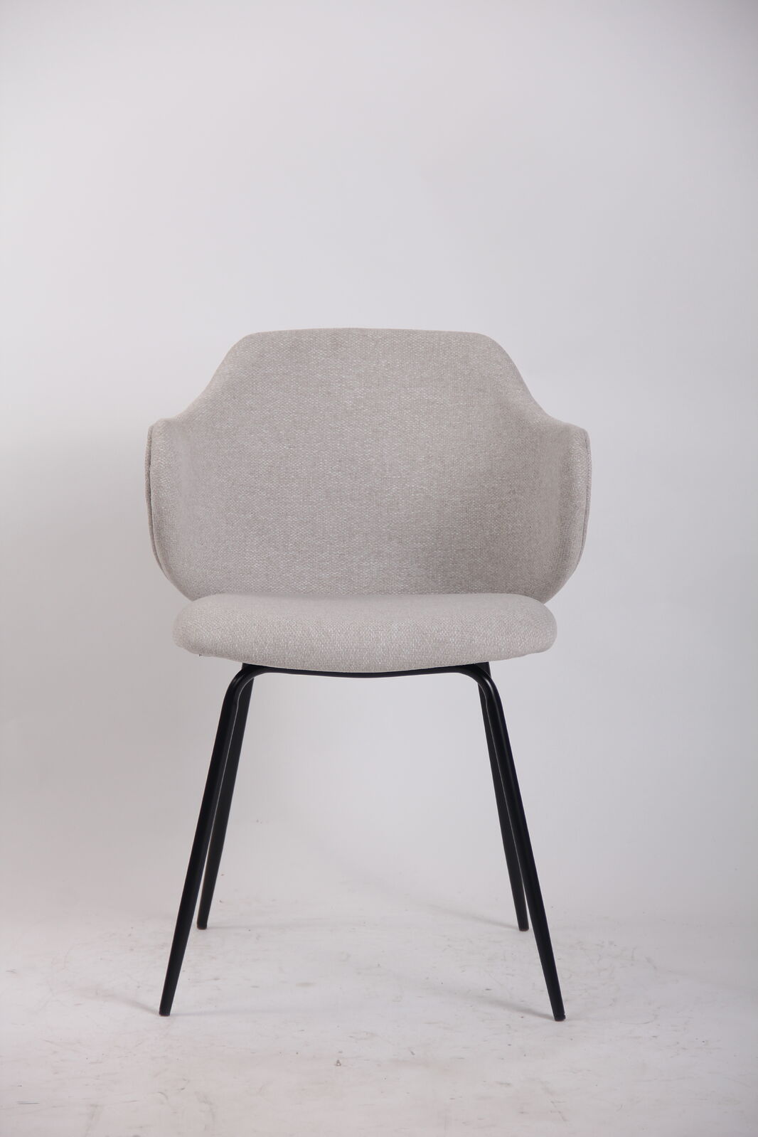 Set of 4 Corduroy Dining Chairs - Ivory Beige