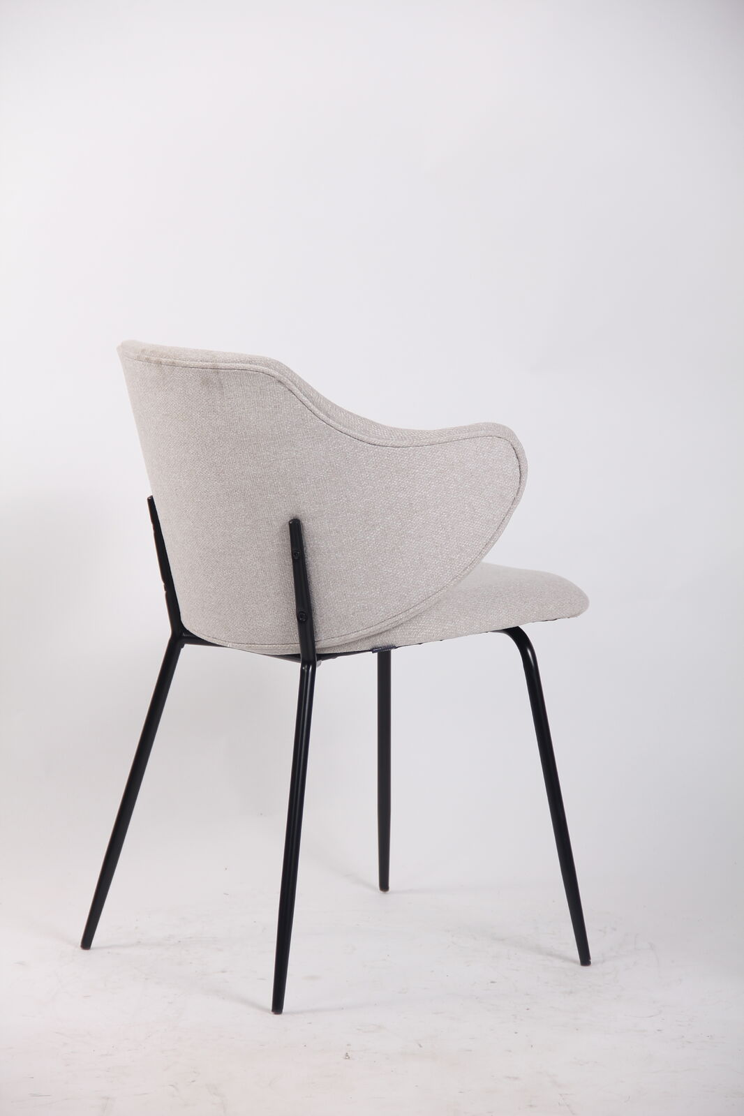 Set of 4 Corduroy Dining Chairs - Ivory Beige