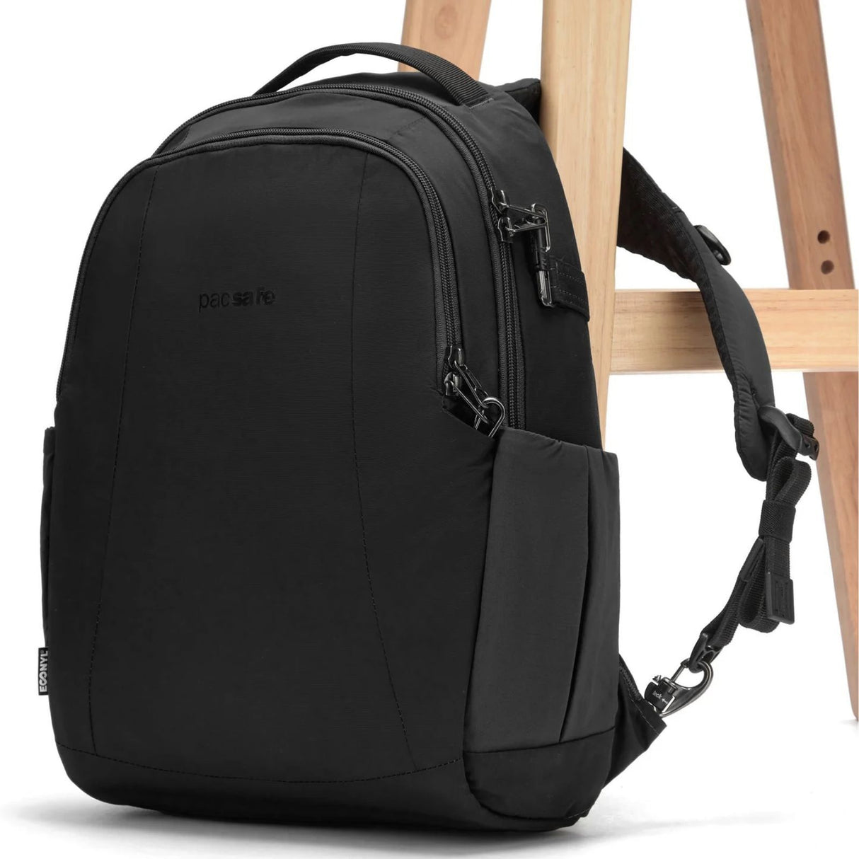 Pacsafe LS350 Anti-Theft 15L Econyl Backpack Bag in Black