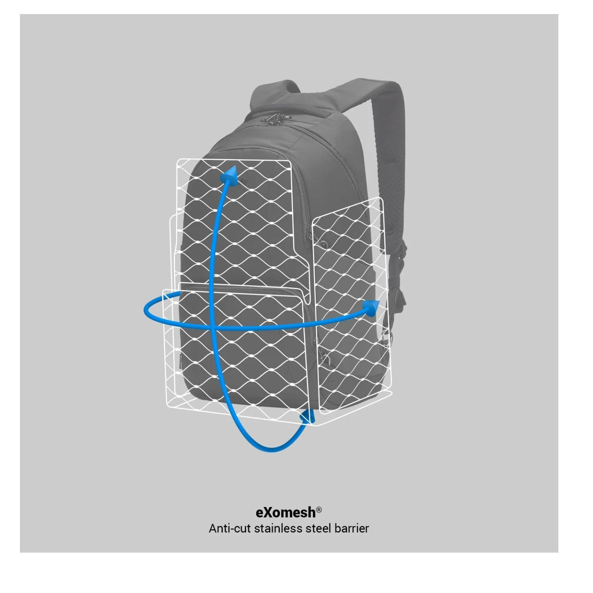 Pacsafe LS450 Anti-Theft 25L ECONYL Backpack Slash Proof Bag in Black