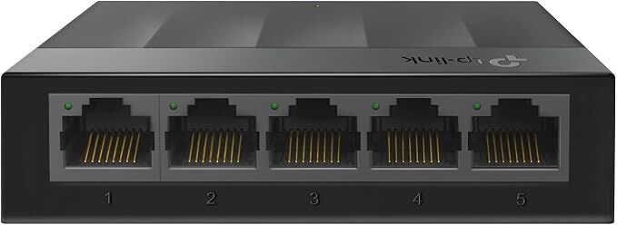TP-Link LS1005G 5-Port Gigabit Desktop Network Switch Plug and Play in Black