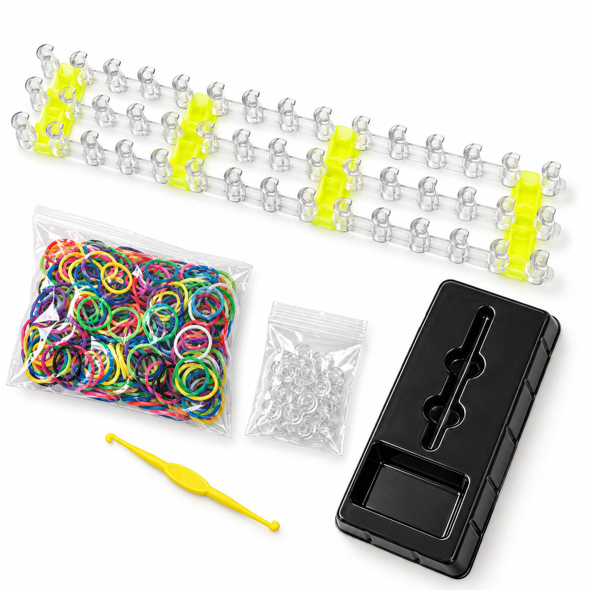 LOOM BAND STARTER KIT Case Box 600 Bands Board Refill Bracelet Making Set
