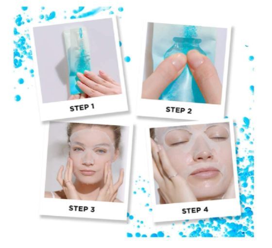 3x Garnier 33g SkinActive Fresh Mix Tissue Mask Hyaluronic Shot Plumps & Smoothen Skin