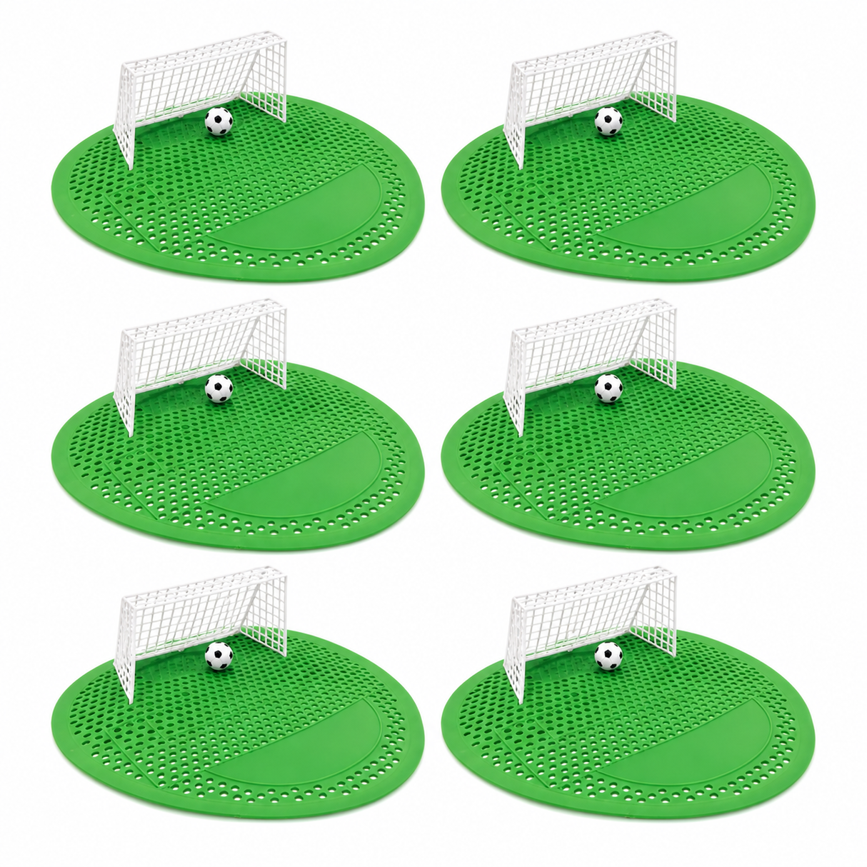 6x Soccer Goal Urinal Deodorisers Funny Anti-Splash Guards Pads Football Joke