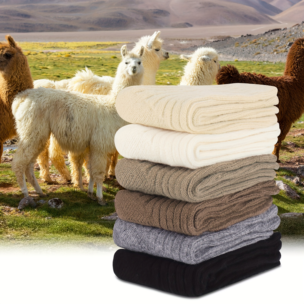 6 Pairs WOOL BLEND SOCKS Ladies Womens Thick Soft Work Thermal Warm Winter BULK