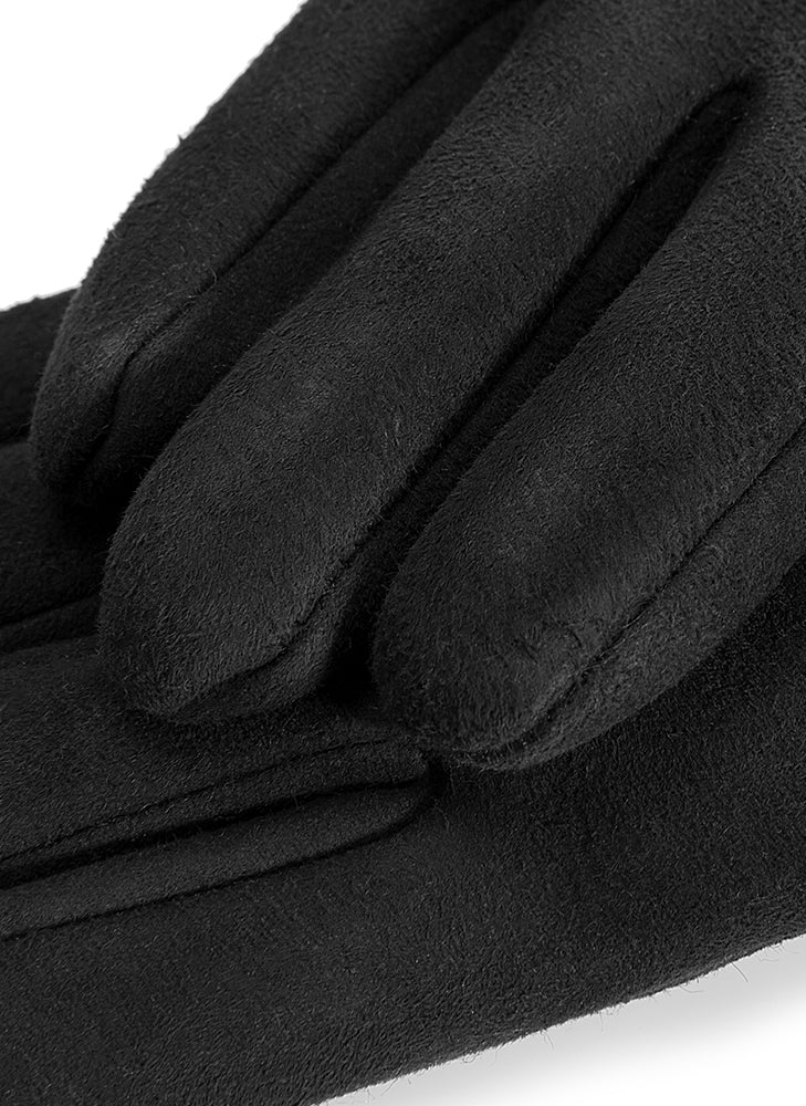 Dents Womens Louisa Sheepskin Gloves Winter Ladies Glove - Suede Black