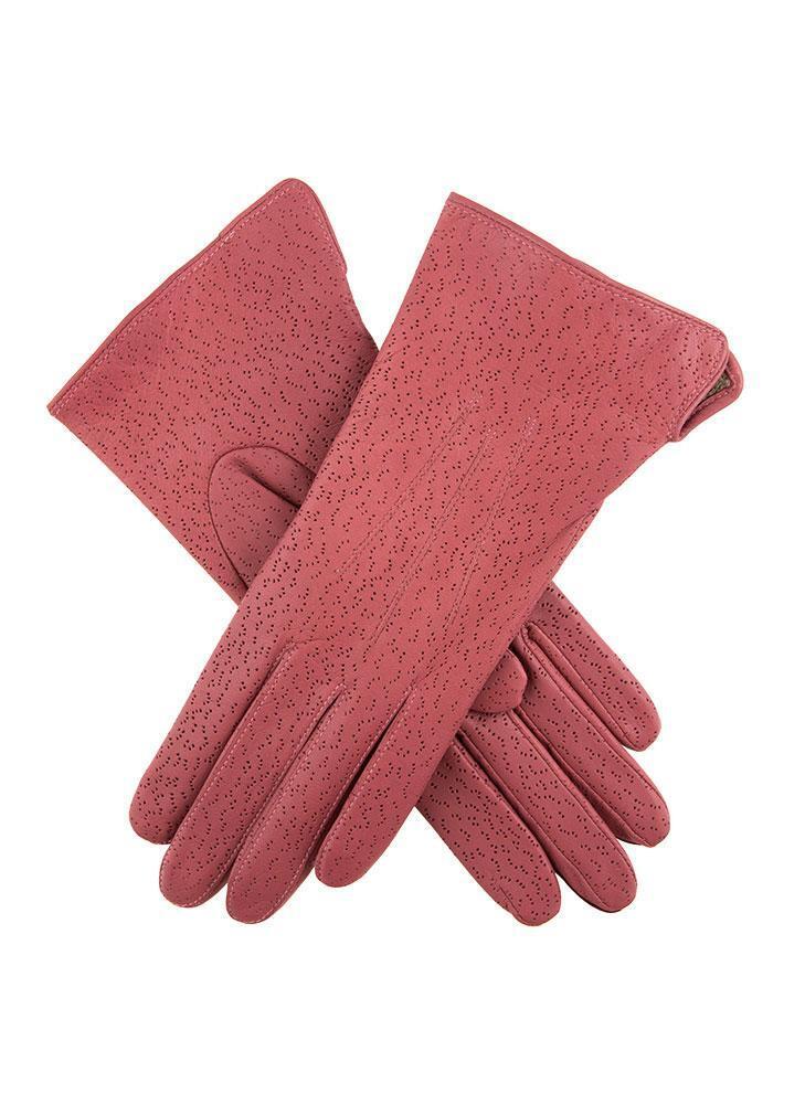 DENTS Jessica Womens Classic Imipec Leather Gloves Lined Ladies - Antique Rose - 7.5