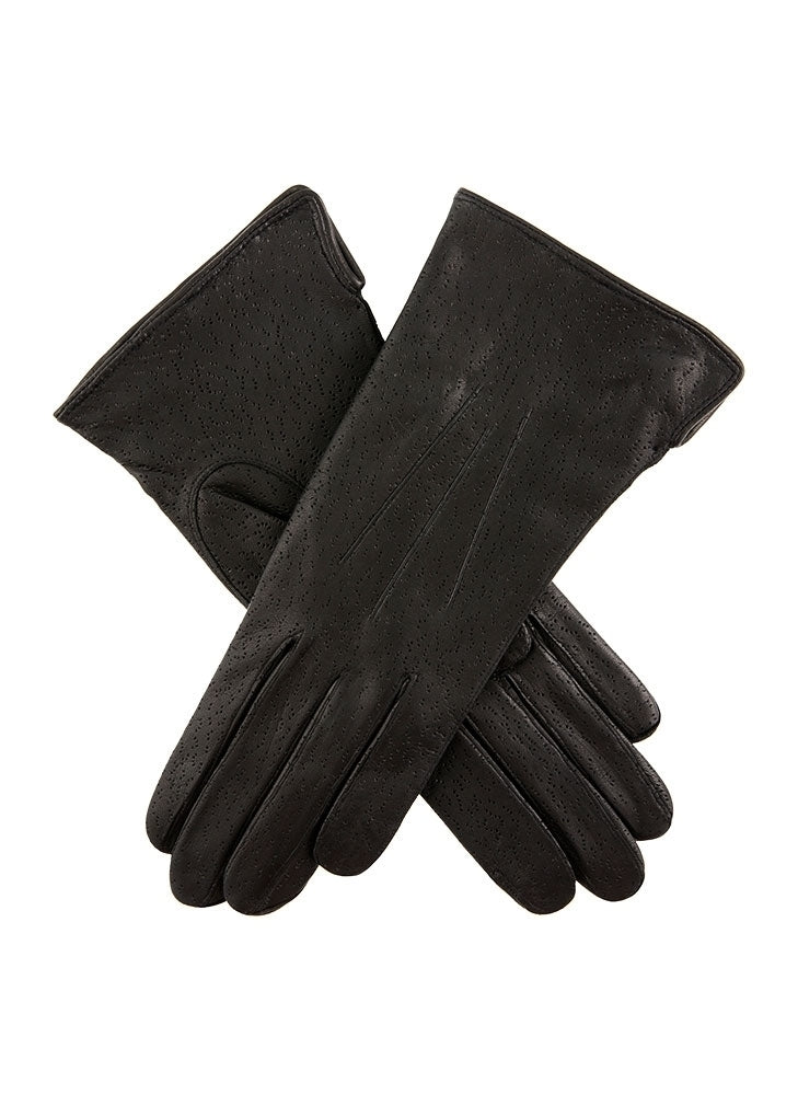 Dents Womens Imipec Leather Gloves - Black (Warm Winter Elegant)