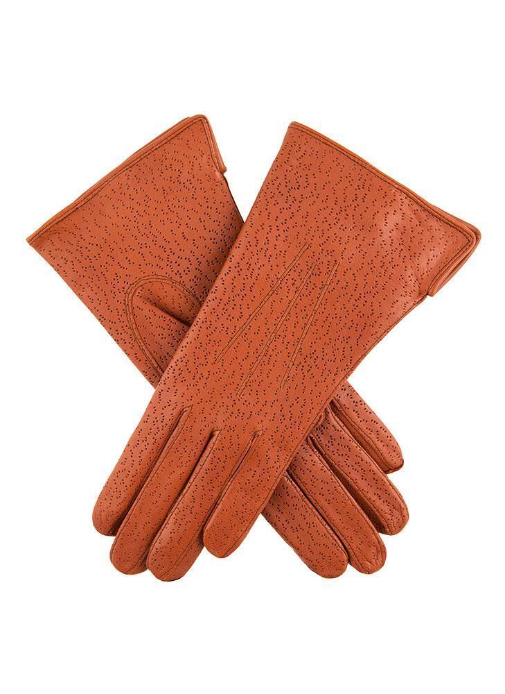 Dents Womens Imipec Leather Gloves - Cognac (Warm Winter Elegant)