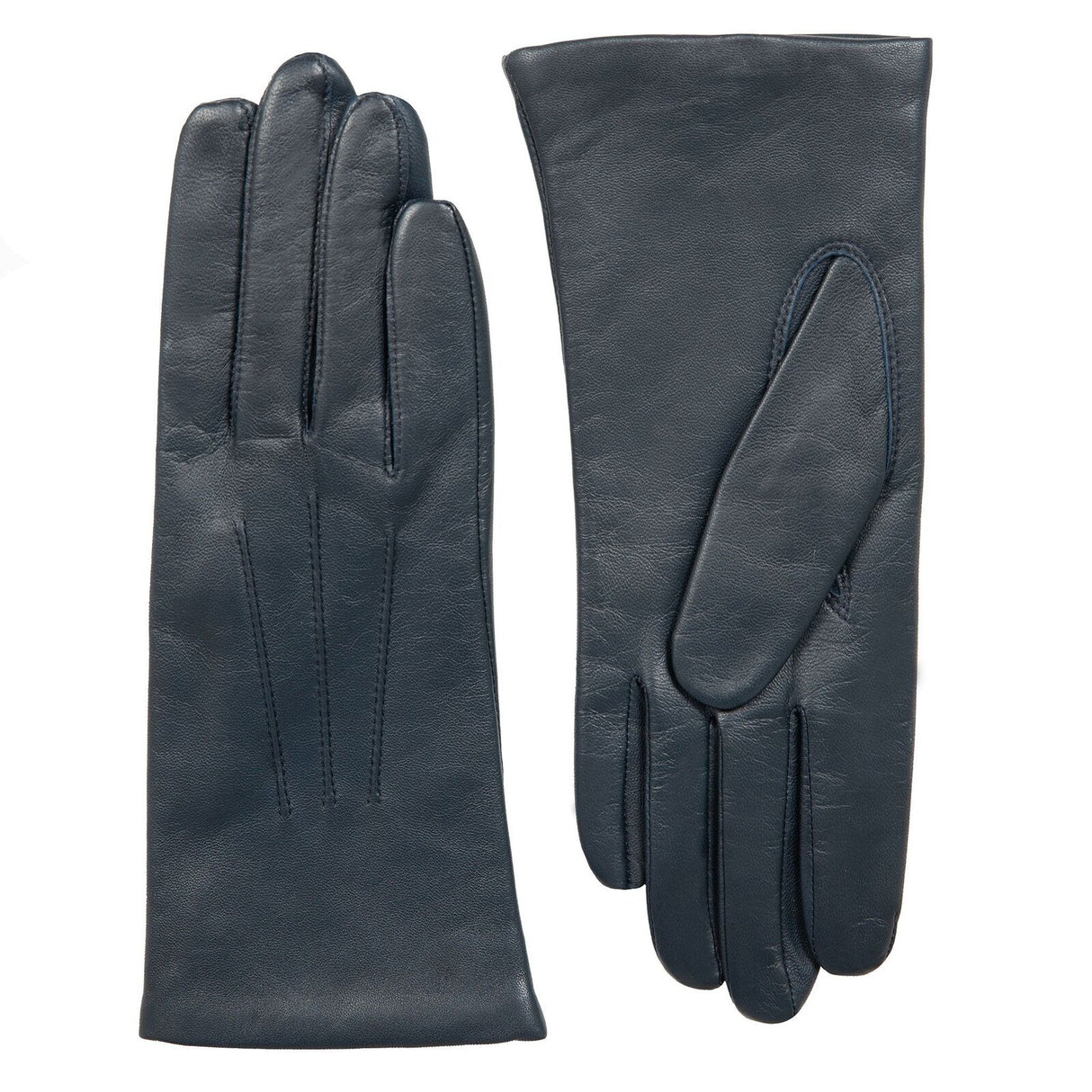 Dents Womens Emma Three-Point Leather Gloves - Navy