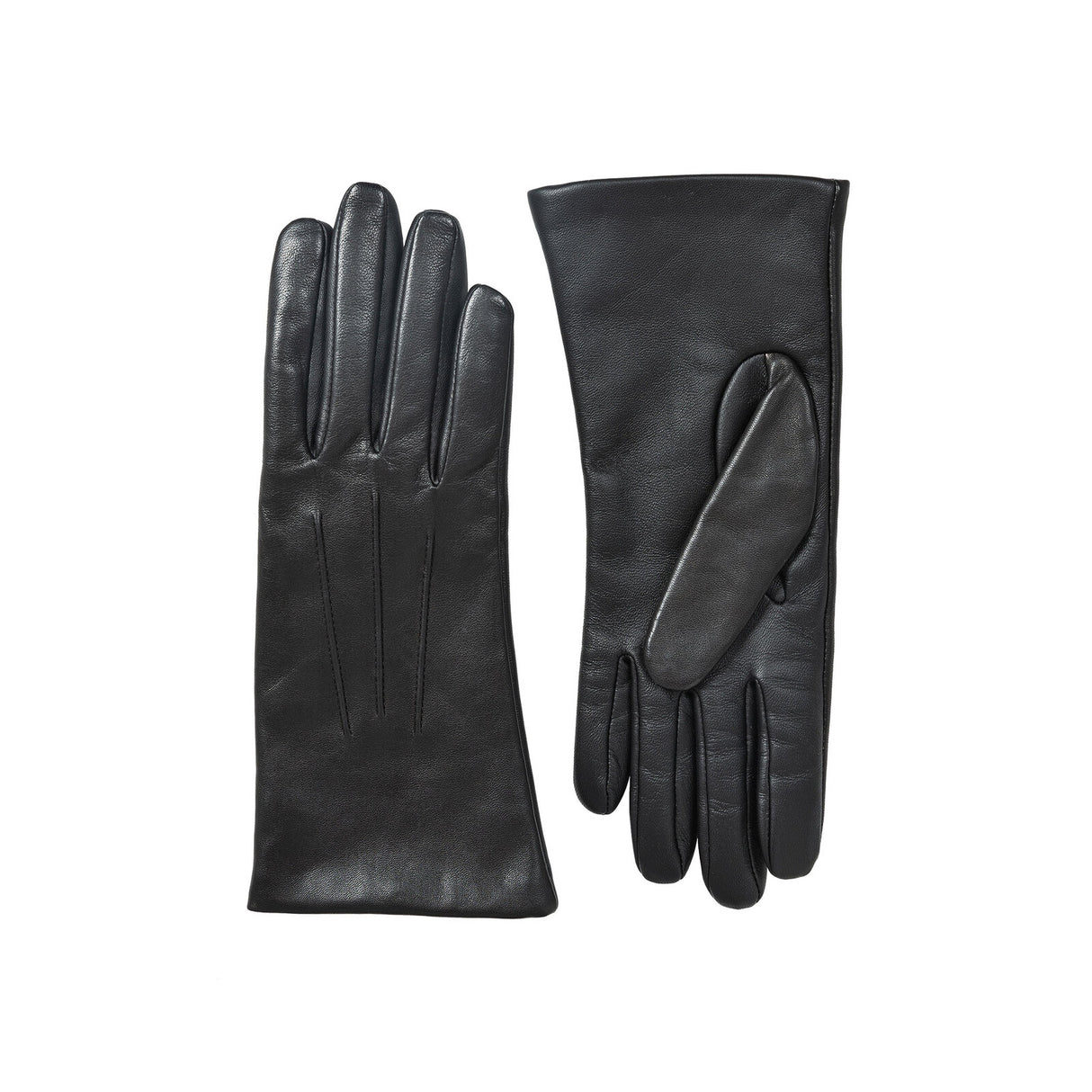 Dents Womens Cashmere Lined Touchscreen Leather Gloves in Black
