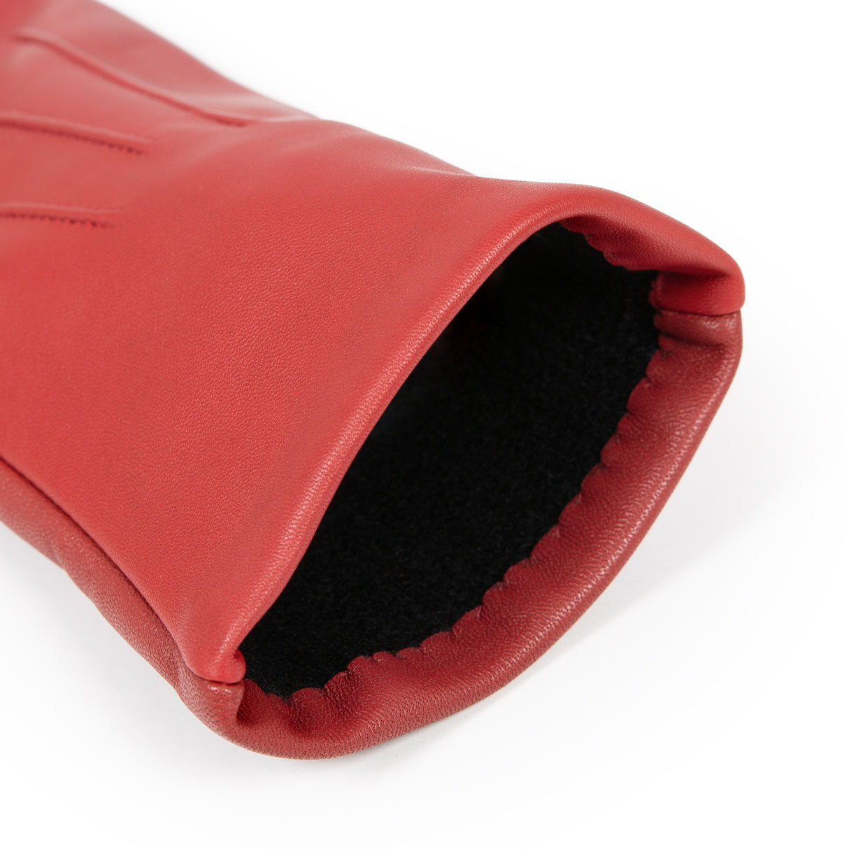 Dents Womens Cashmere Lined Touchscreen Leather Gloves in Berry