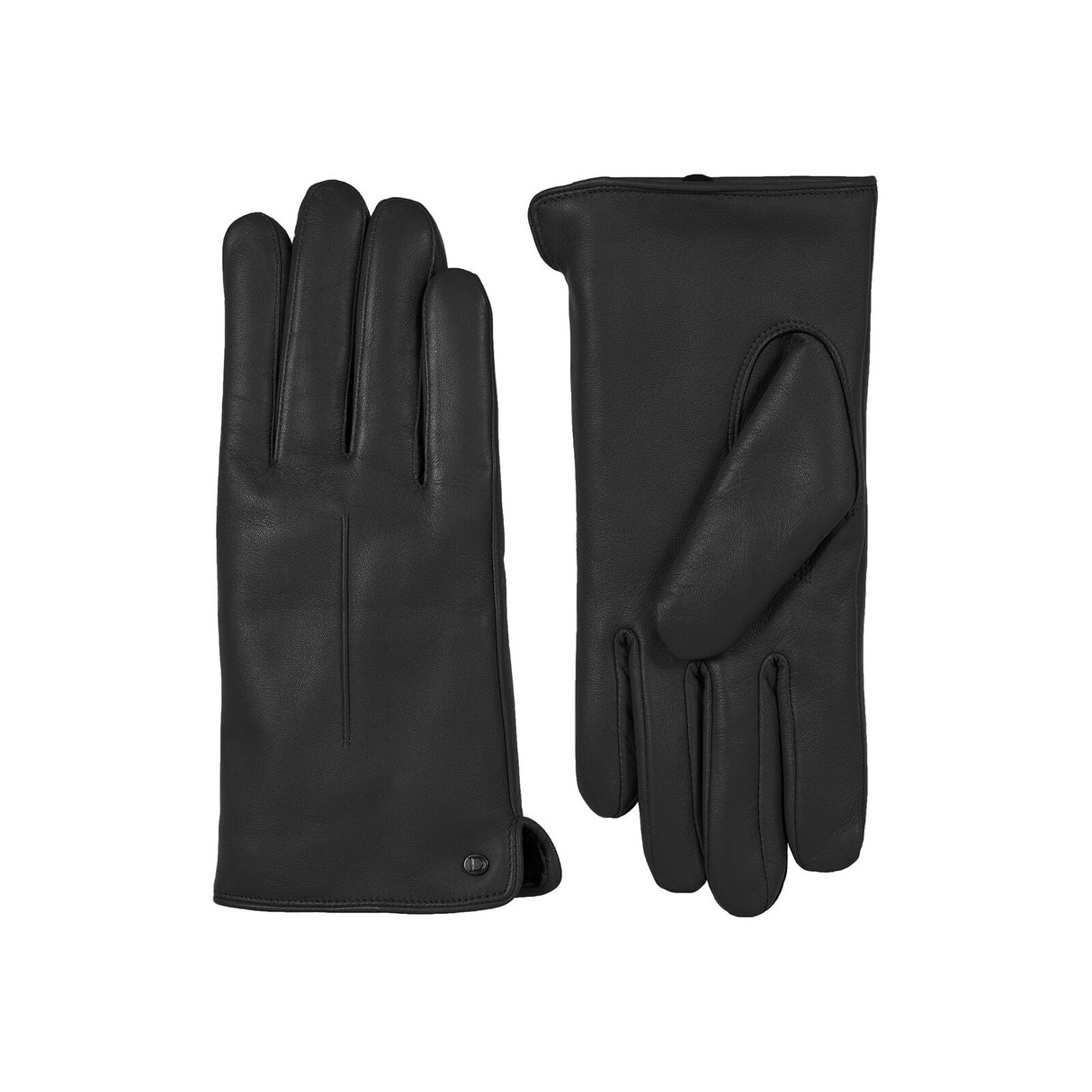 Dents Women’s Touchscreen Single-Point Faux Fur-Lined Leather Gloves - Black