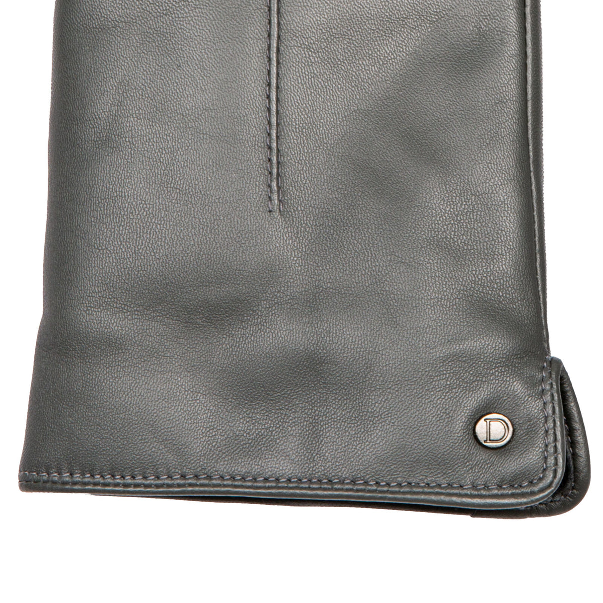 Dents Women’s Touchscreen Single-Point Faux Fur-Lined Leather Gloves - Charcoal