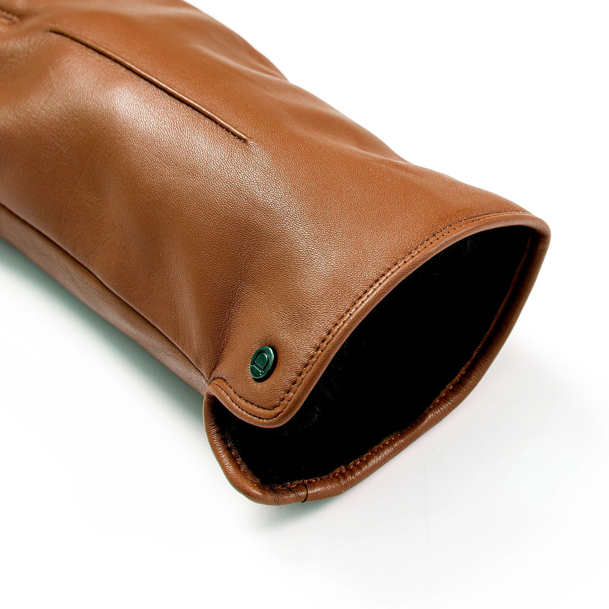 Dents Women’s Touchscreen Single-Point Faux Fur-Lined Leather Gloves - Cognac