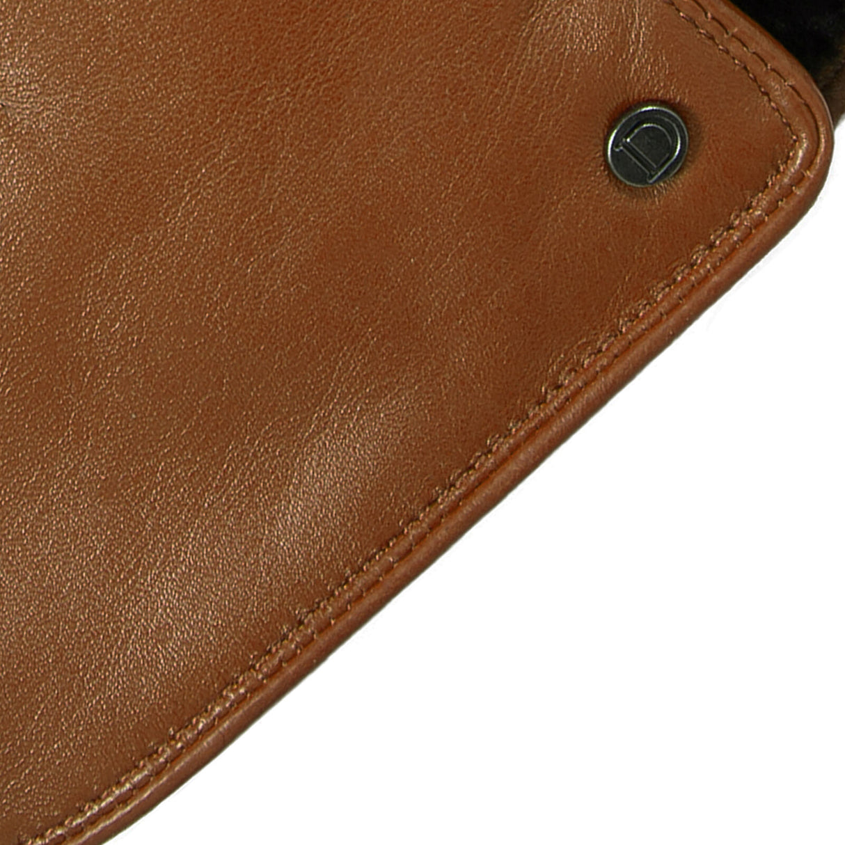 Dents Women’s Touchscreen Single-Point Faux Fur-Lined Leather Gloves - Cognac