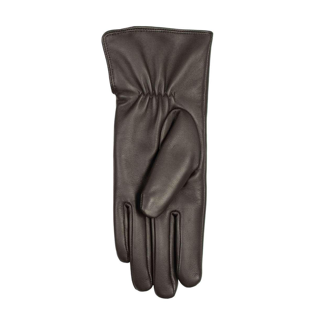 Dents Womens Touchscreen Water-Resistant Fur-Lined Leather Gloves w/ Buttons - Mocca
