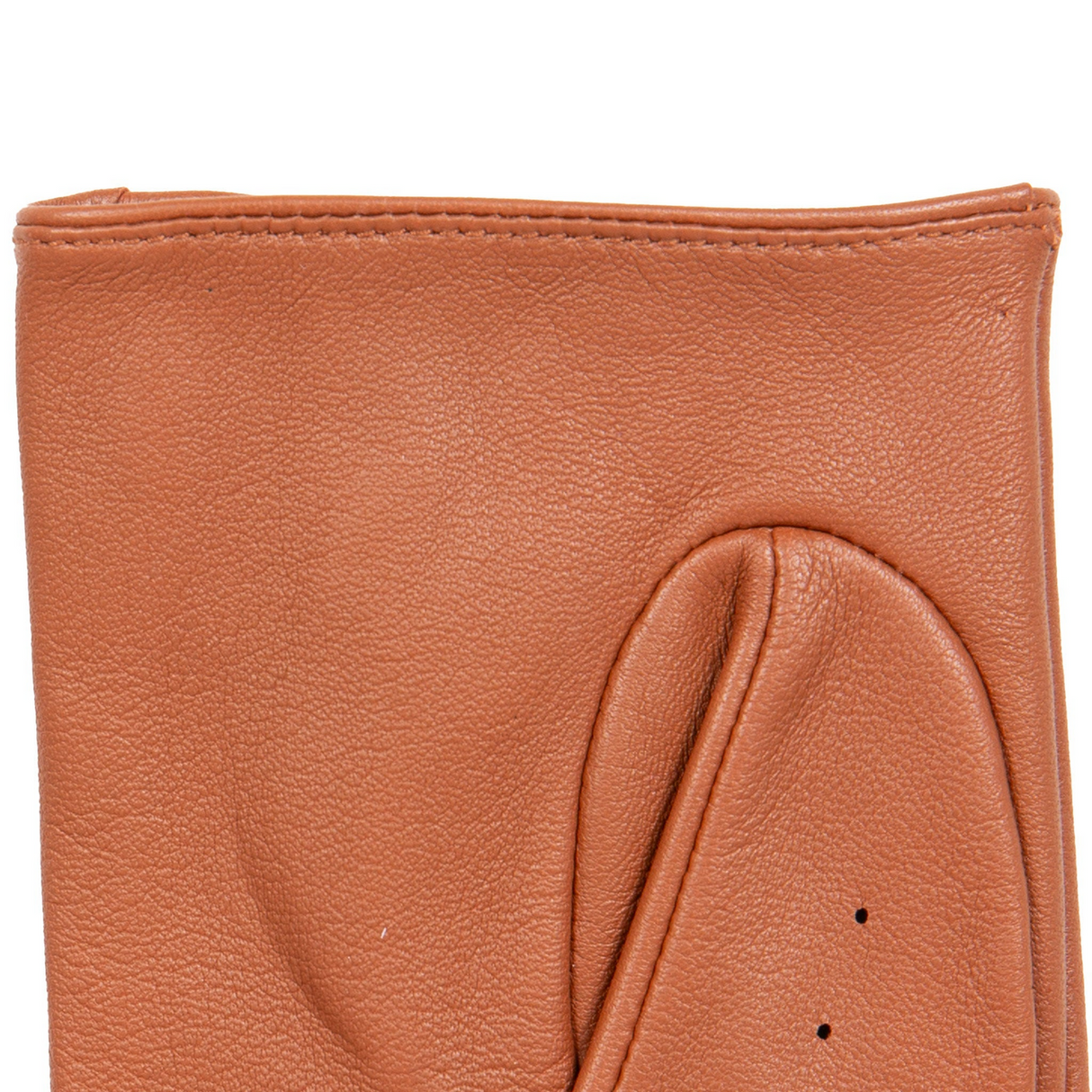 Dents Womens Fingerless Unlined Leather Driving Gloves in Cognac