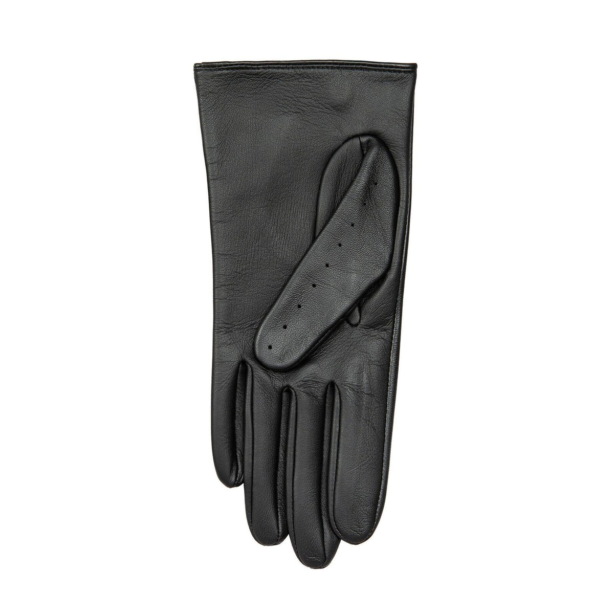 Dents Womens Touchscreen Leather Driving Gloves in Black