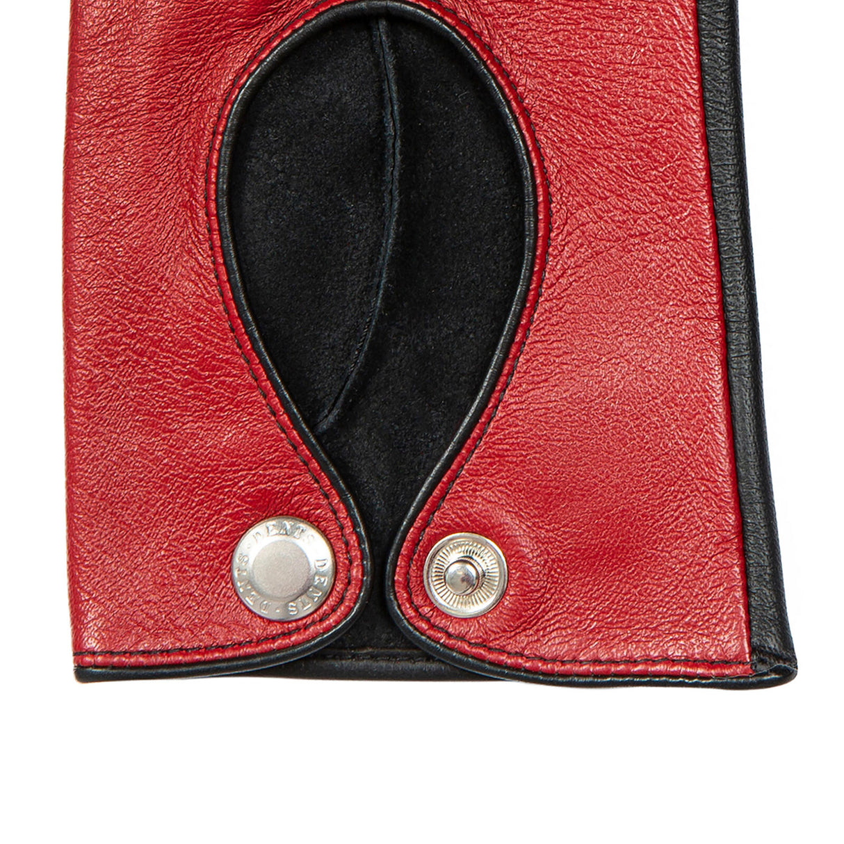 Dents Women’s Touchscreen Leather Driving Gloves in Berry/Black