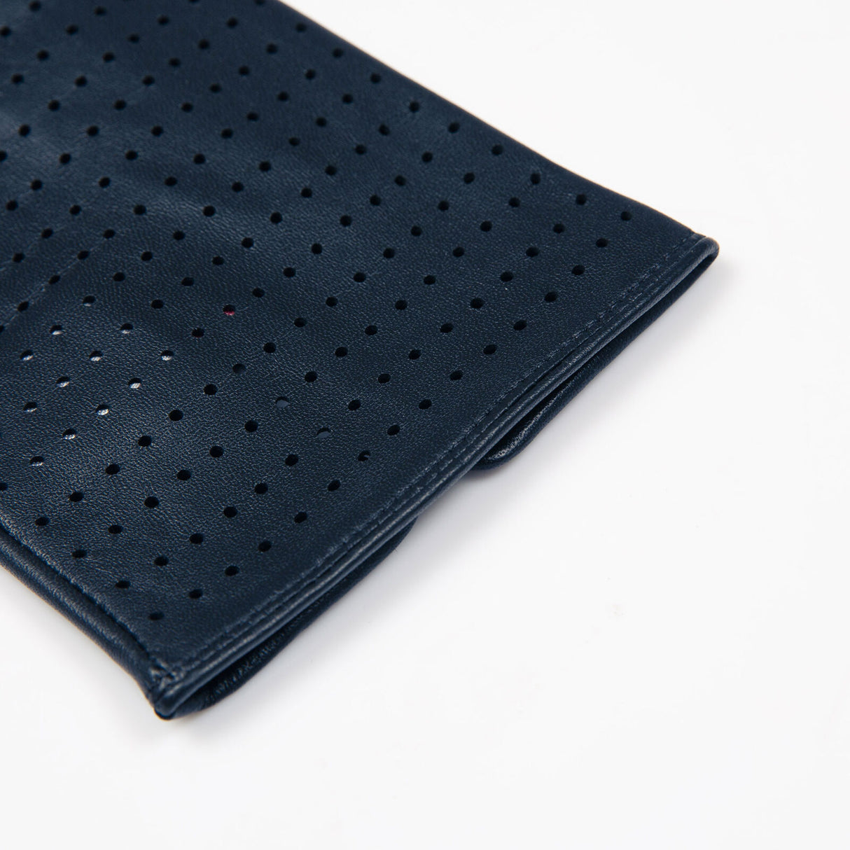 Dents Women’s Perforated Leather Gloves in Navy