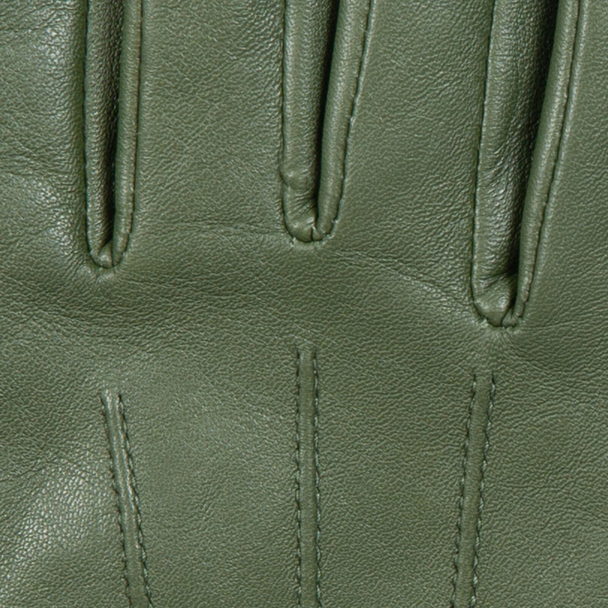 Dents Women’s Touchscreen Three-Point Lined Leather Gloves with Faux Fur Cuffs in Sage