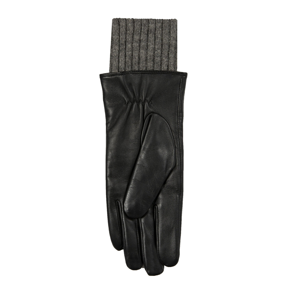 Dents Women’s Three-Point Wool Blend-Lined Leather Gloves with Knitted Cuffs