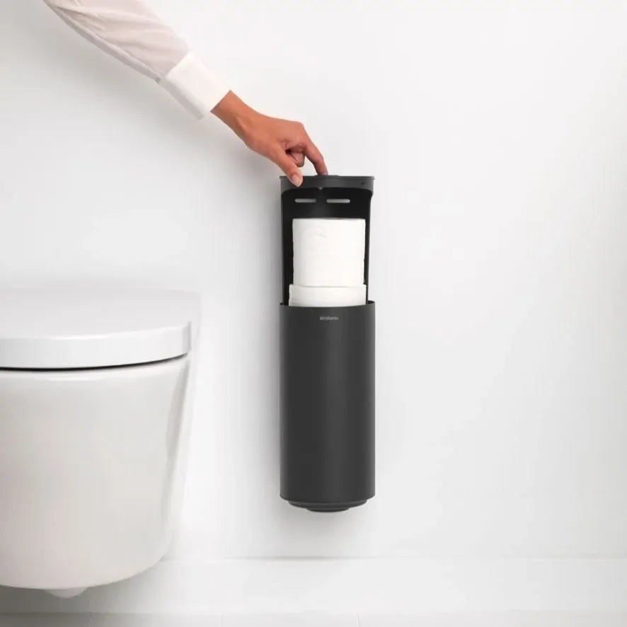 Brabantia Mindset Toilet Roll Dispenser & Holder - Mineral Infinite Grey (Steel Alloy)