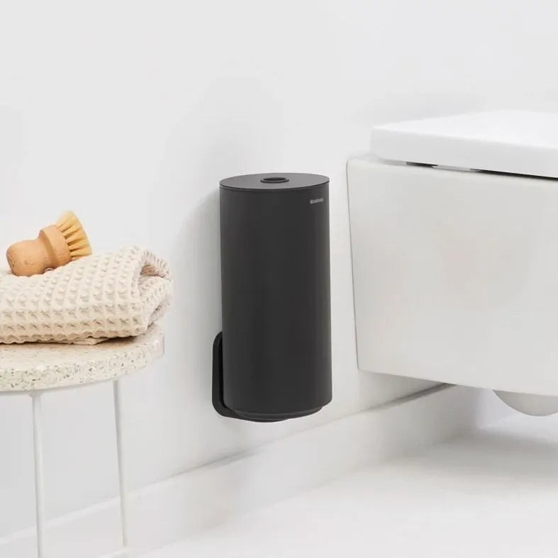 Brabantia Mindset Toilet Roll Dispenser & Holder - Mineral Infinite Grey (Steel Alloy)