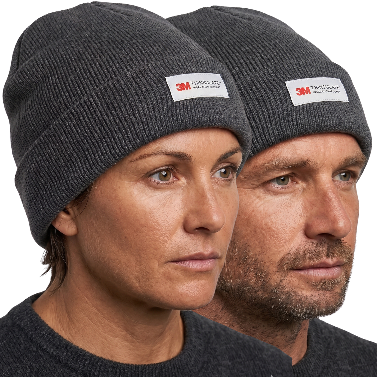 Dents 3M Thinsulate Pull-On Beanie - Charcoal Marl (Thermal Insulated Ski Knit Hat)
