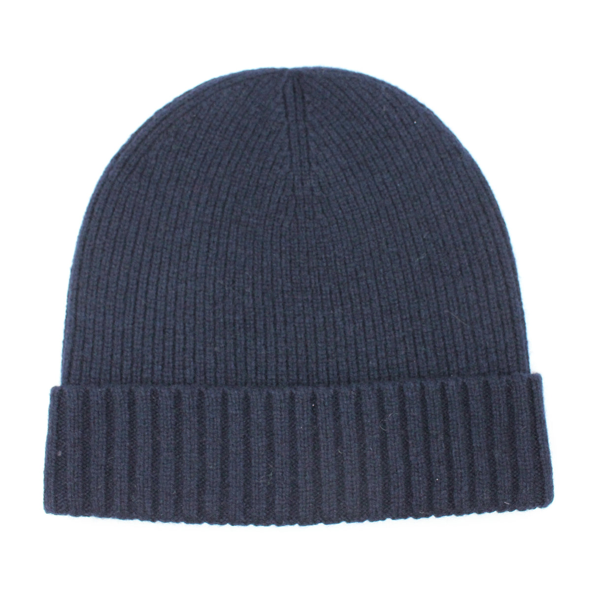 Dents Mens Wool Beanie Winter Rib Fine Knit Warm Hat Ski Turn Up - Navy