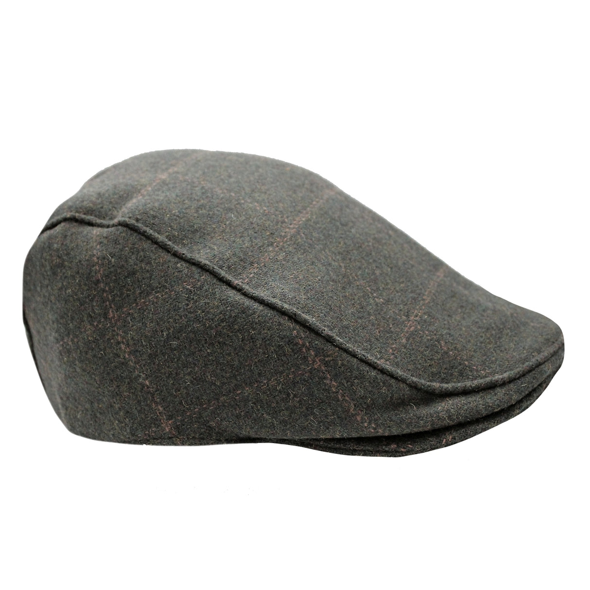 DENTS Tweed Flat Cap Wool Ivy Hat Driving Cabbie Quilted - Hunter Green