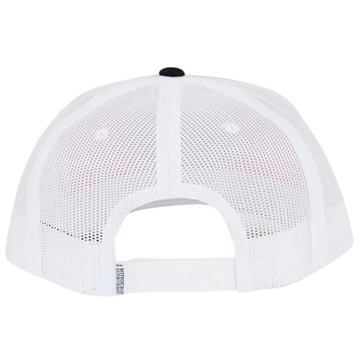 Ringers Western Garage Trucker Cap Mid Profile Mesh Back Snapback in Melon/Black