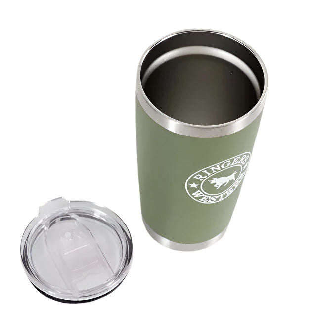 Ringers Western 590ml Riverstone Stainless Steel Tumbler Mug Cup - Cactus Green