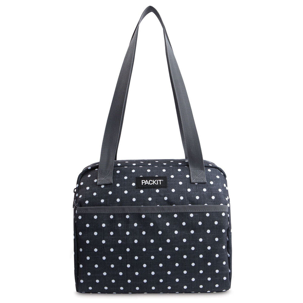 PACKIT Polka Dot Hampton Chiller Insulated Lunch Box Bag Picnic Food Storage