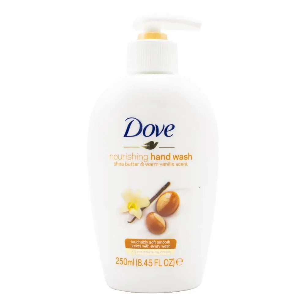 6x Dove 250mL Handwash Nourishing Shea Butter And Warm Vanilla Scent