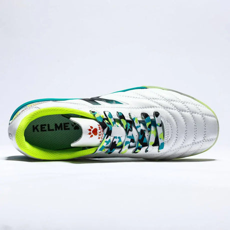Kelme K-Fighting 2.0 Indoor Futsal Soccer Boots in White/Green
