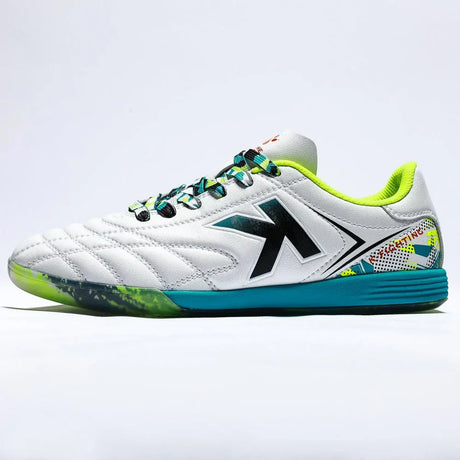 Kelme K-Fighting 2.0 Indoor Futsal Soccer Boots in White/Green