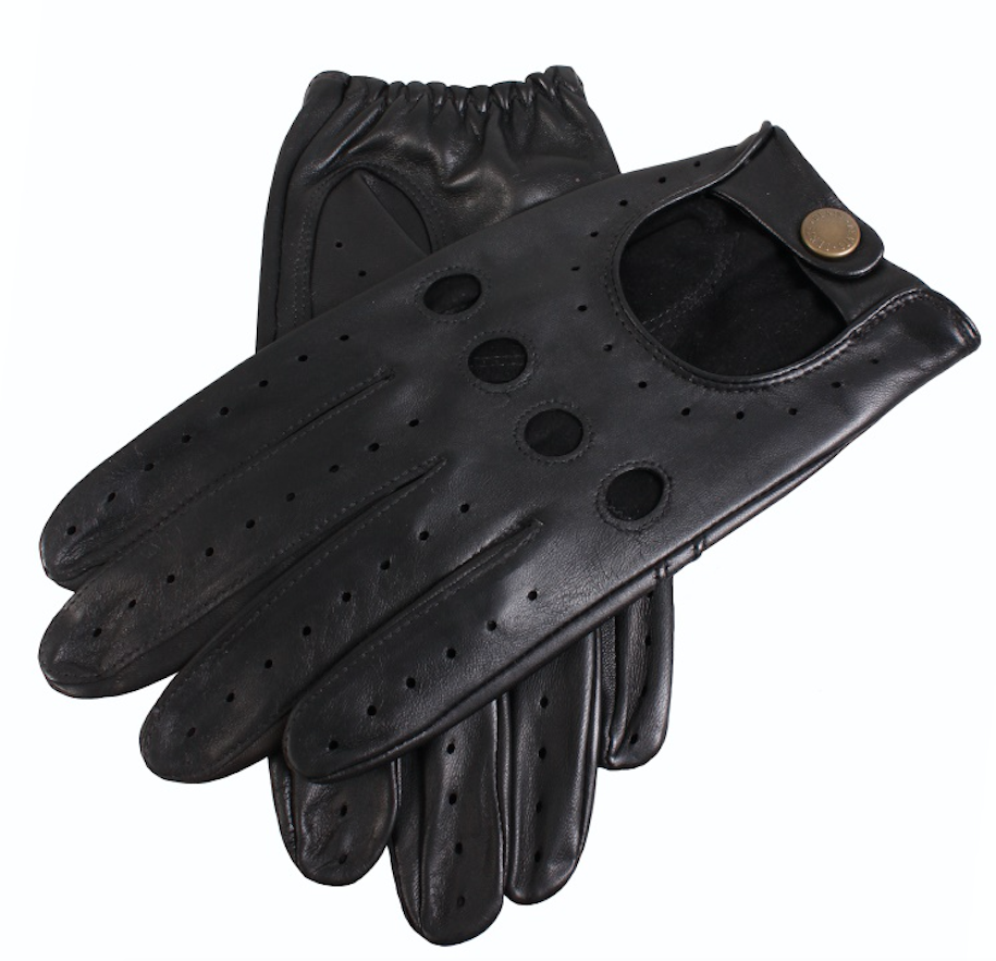 DENTS Premium Kangaroo Leather Unlined Driving Gloves Mens Winter Gift - Black