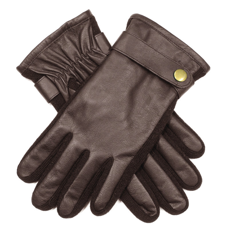 DENTS Mens Premium Kangaroo Leather Strap & Stud Winter Gloves Gentlemans