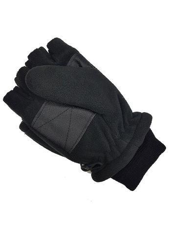 Dents Mens 3M Thinsulate Lined Half Finger Gloves/Mittens Fingerless Warm Winter in Black