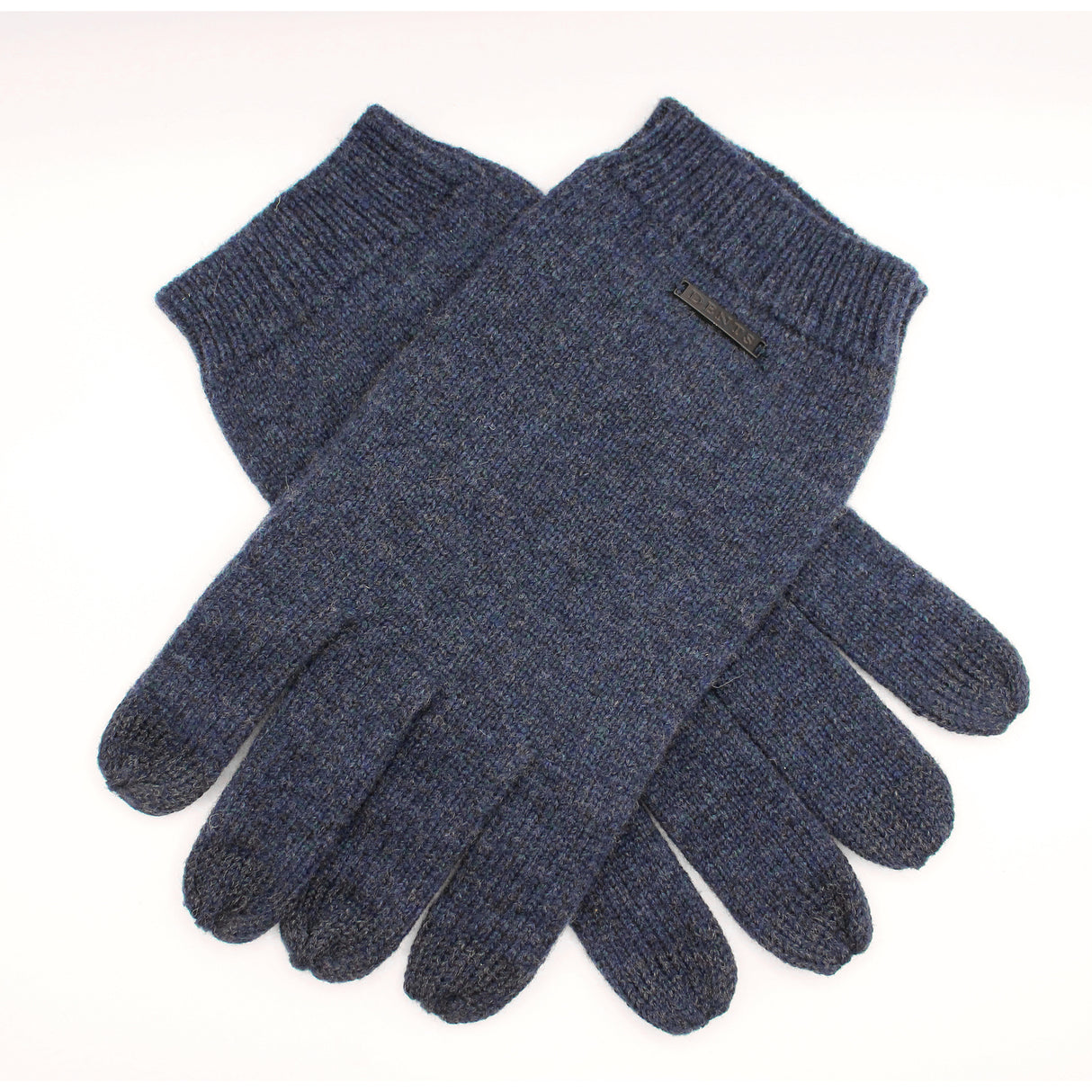 Dents Mens Pure Merino Wool Touchscreen Gloves - Indigo