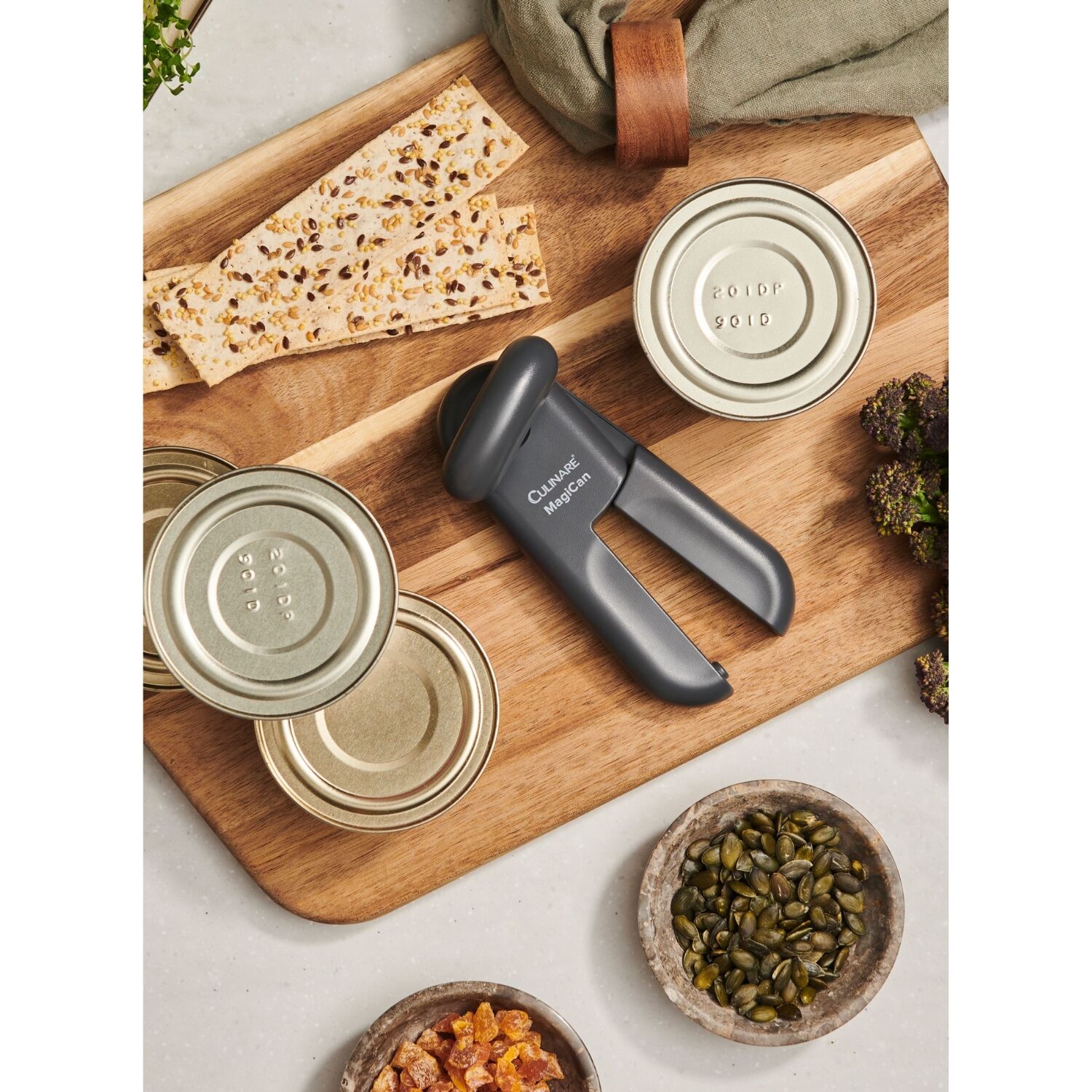 Culinare MagiCan Can Opener Stainless Steel Manual Easy Grip Lightweight