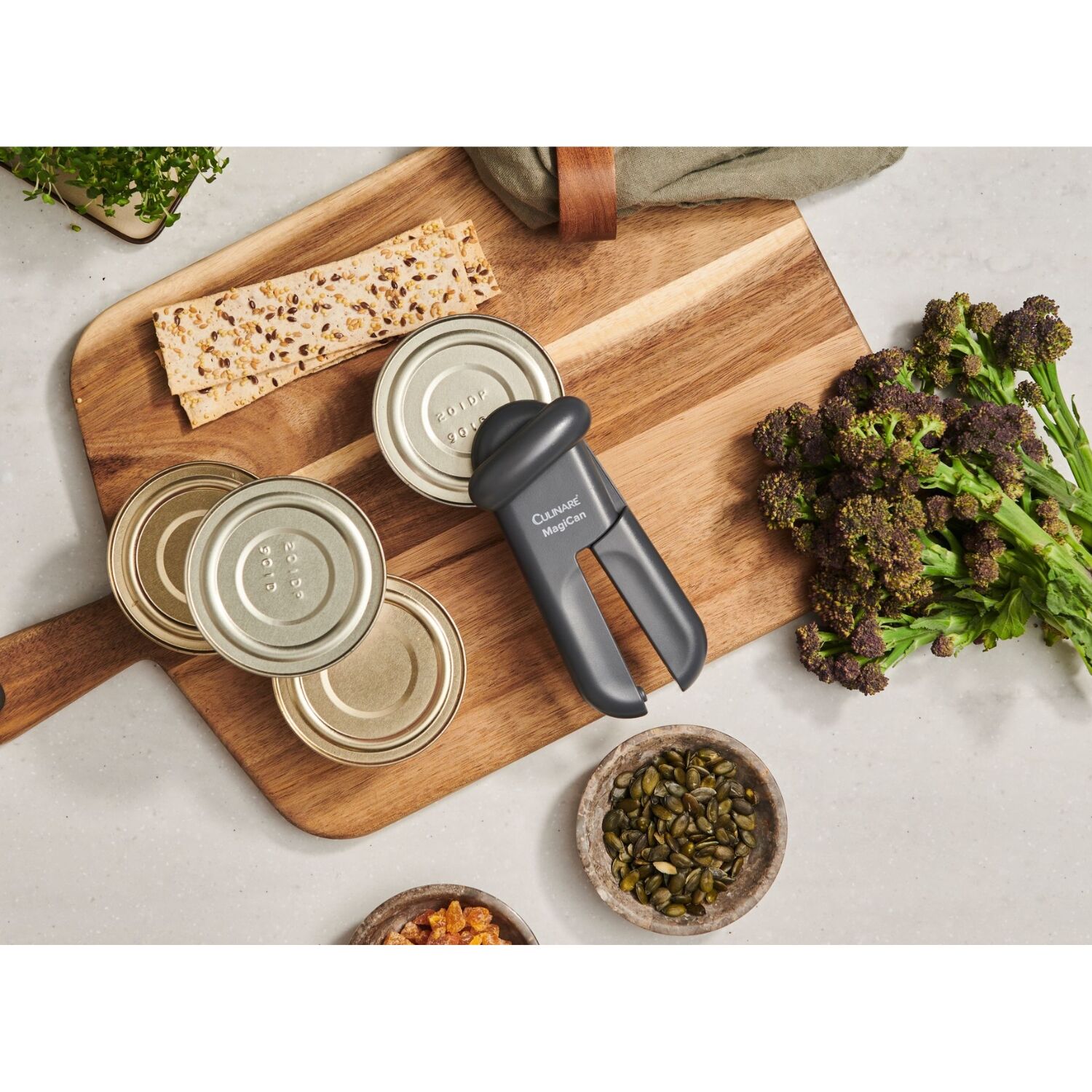 Culinare MagiCan Can Opener Stainless Steel Manual Easy Grip Lightweight